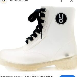 Undercover 8 Translucent Lace-Up Ankle Boots